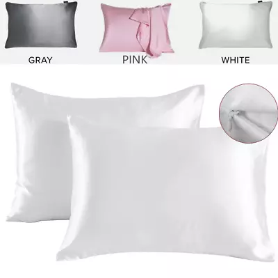 100% Mulberry Silk Pillowcase Christmas Gifts For Hair And Skin With Zipper • $12.99