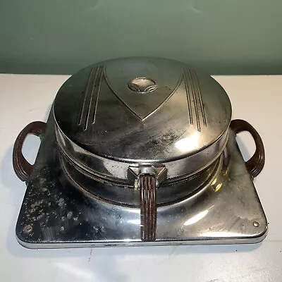 SuperstaR Thermo-Waffle Maker USA Vintage Art Deco  • $24.99