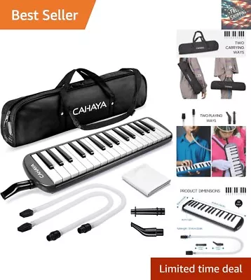 32 Key Double Tube Melodica Keyboard Instrument With Carrying Bag - Black • $47.79