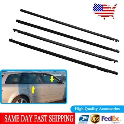 4Pcs Weatherstrips Window Trim Belt Outer Sealing Strips For 2004-2012 Mazda 6 • $40.87