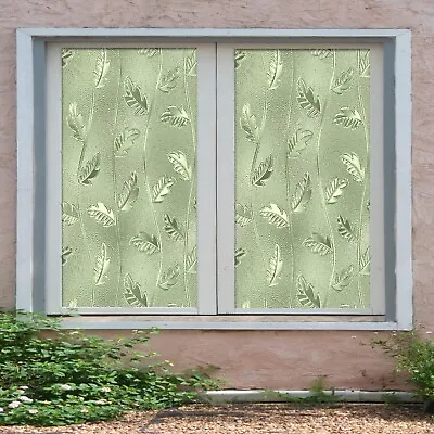 3D Leaf Branch A185 Window Film Print Sticker Cling Stained Glass UV Sinsin • $27.99