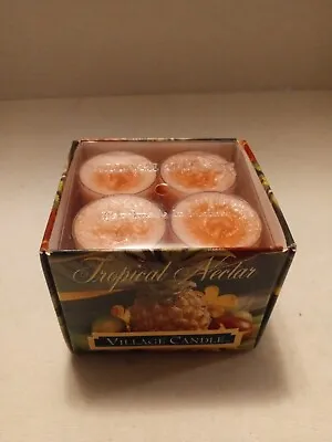  Vtg Village Candle Scented Tealights 12 TROPICAL NECTAR Scent New!  • $5