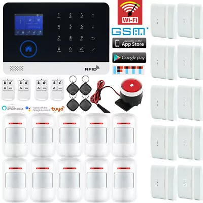 C07 WiFi Cloud TUYA APP Wireless Home Security Alarm Burglar System+Alexa+Google • $252.69