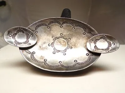 Vintage Old Pawn  Style I  Silver    Stampwork Ashtray • $329