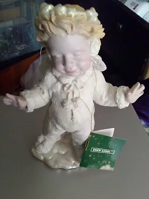 Snow Angels Collectables For Me Glitter Wings Resin Vintage Cherub • $10