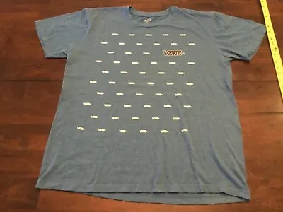 Vans Off The Wall Skate Graphic T-shirt ( Mens Large ) Blue All Over Preowned  • $10.39