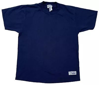 Discus Athletic Vintage Mens Navy Solid Heavyweight Cotton T Shirt USA Size M • $17.99