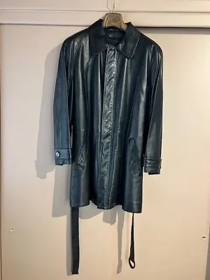 Zilli TS Pahan Coat Made In France!  Leather - Silk - Cashmere!   • $1250