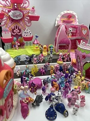 Huge My Little Pony Ponyville Lot La Ti Da Hair Spa Sweet Shoppe Ferris Wheel ++ • $29.96