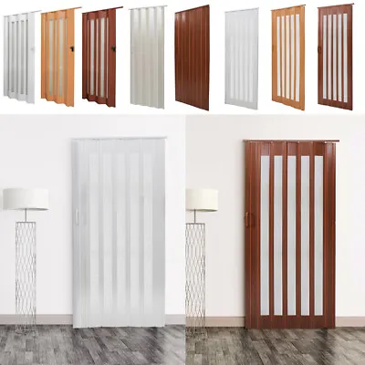 £58.95 • Buy Folding Door 6mm 10mm PVC Internal Sliding Doors Glass Panel Divider Indoor Bath