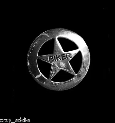 $9.25 • Buy Texas Lone Star Polished Chrome Biker Vest Pin Made In USA Motorcycle Jacket