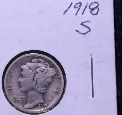 1918 S Mercury Dime • $3.99