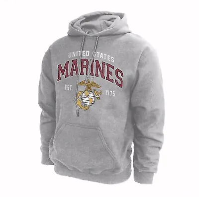 USMC U.S. Marines Vintage Emblem Hoodie - NEW Fast Free Ship • $48.95