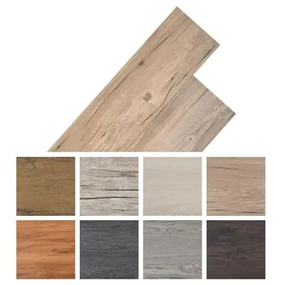 18 Pcs PVC Flooring Planks 5.26 M² Matte Brown Q2G8 • £94.99