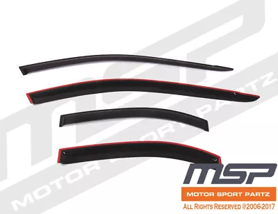 Dark Grey Outside Mount JDM Vent Visors Deflector 4pcs For Mazda Mazda6 02-07 • $42.04