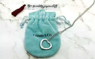 AUTHENTIC TIFFANY&CO. STERLING SILVER 925 OPEN HEART By ELSA PERETTI NECKLACE • $79