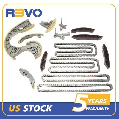 Timing Chain Kit Chain Tensioner Rail 14pcs For 2004-2009 AUDI B6 S4/B7 S4 4.2L • $170.01