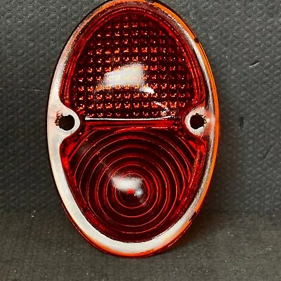 Vintage Brake Light Lens Red 325 Oval Possible With Reflector 4.5 In High • $22.99