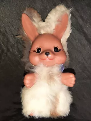 Vintage Germany Dam Rauls Happy Gang Rabbit Bunny Troll Doll FUR • $19.99