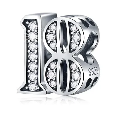 18th Birthday Charm For Bracelet S925 Sterling Silver • £8.96