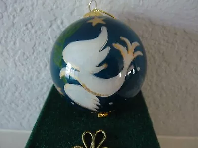 $9.99 • Buy 2011 Pier 1 Li Bien Glass Christmas Ornament- PEACE DOVE 3 