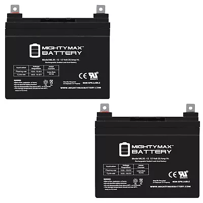Mighty Max 2 Pack - 12V 35AH Wheelchair Scooter Battery Replaces Tempest U1-35 • $149.99