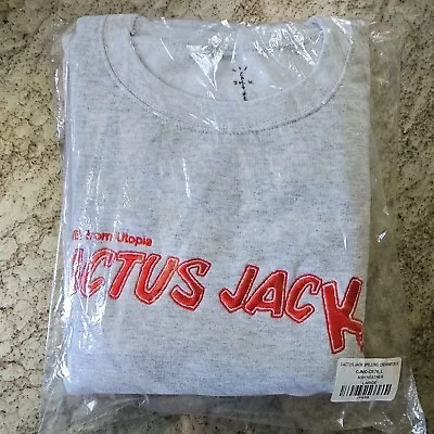 Travis Scott Cactus Jack McDonalds Spelling Large Crewneck Gray Sweater -New • $125