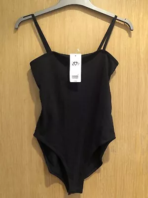 Miss Selfridge Black Bodysuit Uk10 New With Tags • £6