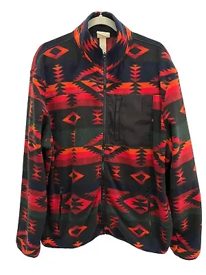 H&M LOGG Men’s Native Navajo Southwestern Aztec Fleece Zipper Jacket Size XL • $23.80