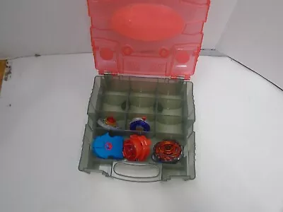 Beyblade Metal Masters Beylocker Carry Case Storage Red Gray Clear  Lot  • $24.99