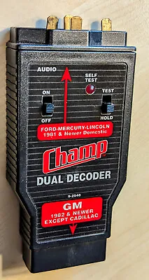 Champ Dual Decoder Engine Tester Ford & GM Cars 1981 + FREE USA SHIPPING • $15