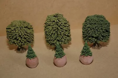00 Gauge Mature Garden Trees 3 & 3 Conifers In Pots • £4.50