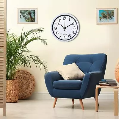 Wall Clock Large Vintage Round Modern Home Office Bedroom Time Kitchen Quartz • £7.99