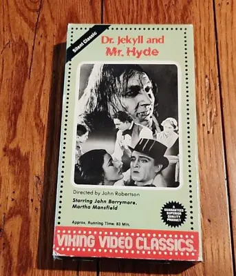 VHS *Dr. Jekyll And Mr. Hyde* (1920) John Barrymore Martha Mansfield; Silent • $5.99