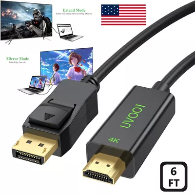 Display Port DP To HDMI Cable 6FT 4K HDR Audio Video Adapter PC Multi-Pack Lot A • $239.70