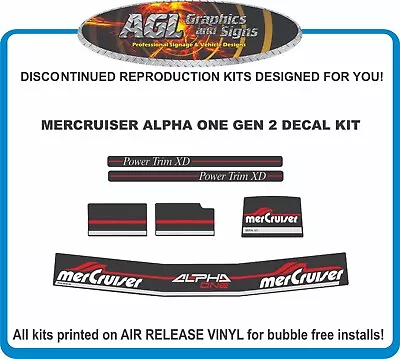 Mercruiser ALPHA ONE GEN 2  Outdrive Reproduction Decal Kit  Mercury • $32.59