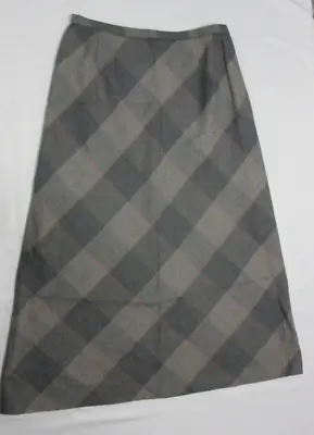 Women's Pendleton Checkered Plaid Skirt (Black/Gray) Size: 14 • $14