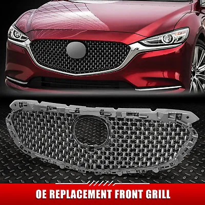 For 18-21 Mazda 6 OE Style Dark Gray Front Bumper Grille W/ Emblem Provision • $111.66