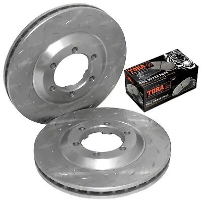 $143.95 • Buy 2 Front Disc Rotors + Brake Pads For Holden Rodeo RA 2003-2008 4X4 Ute