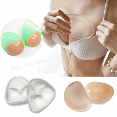 £3.15 • Buy Silicone Gel Bra Pads Push Up Sticky Breast Enhancers Chicken Bikini Fillets UK