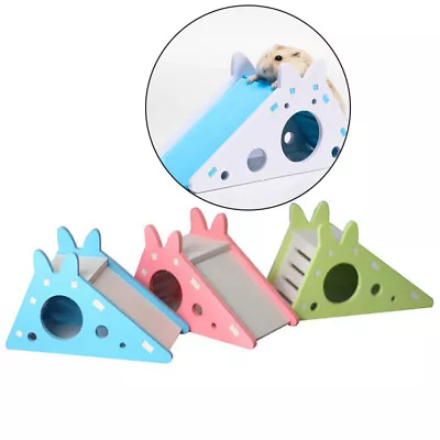 £5.26 • Buy Hamster Hideout Cute Exercise Toy Wooden Hamster House With Ladder SlideA#;~