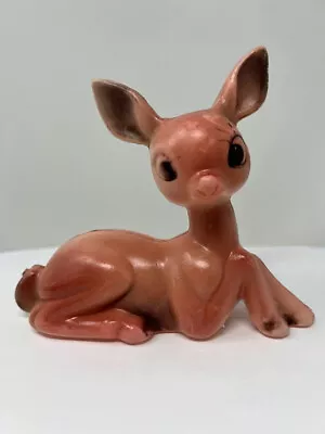 Vintage Christmas Hard Plastic Deer Reindeer Fawn Figurine • $12.99