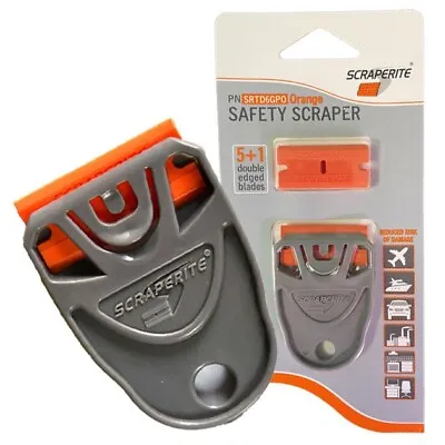 ScrapeRite Safety Scraper Non Scratch Plastic Razor Blades Clean Kitchen/glue • £5.39