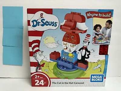 NEW Mega Bloks Dr. Seuss The Cat In The Hat Carousel Building Set Toddler Toy • $16