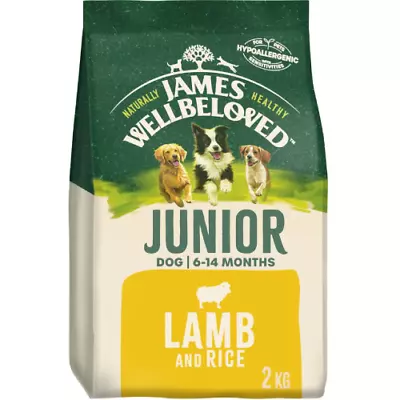 James Wellbeloved Junior Lamb And Rice Dry Dog Food 2kg • £13.50