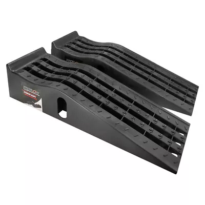 PFERR-CW2400KIT Proflow Car Ramps 1000kg Capacity Each Black Plastic Pair • $143.27