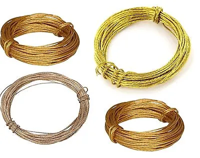 Heavy Medium Duty Brass Mirror Photo Picture Frame Hanging Wire Cord 3.5m Or 6m • £3.39