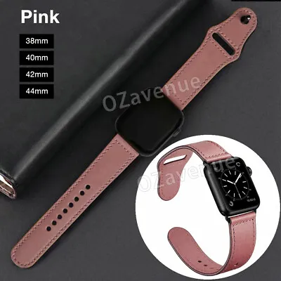 $9.95 • Buy For Apple Watch Band Leather Strap IWatch Series 7 6 5 4 3 2 1 38 40 42 44 41 Mm