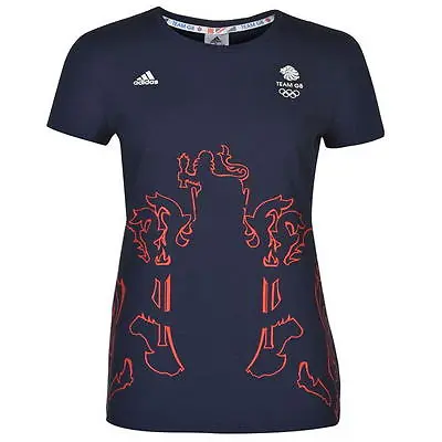 Official Adidas Olympics RIO 2016 Team GB Outline Ladies T-Shirt Size: XS (4-6) • £17.99