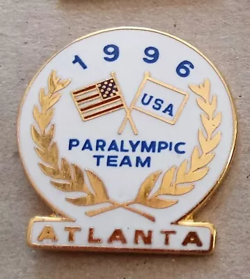 1996 USA Atlanta Olympic Paralympic Team Pin US Flag • $5